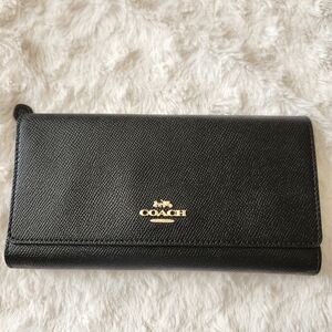 Coach Black Leather Women's Wallet